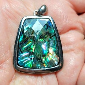 Faux Abalone Pendant